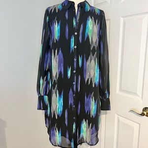 Kirna Zabete Graphic Blouse Dress
